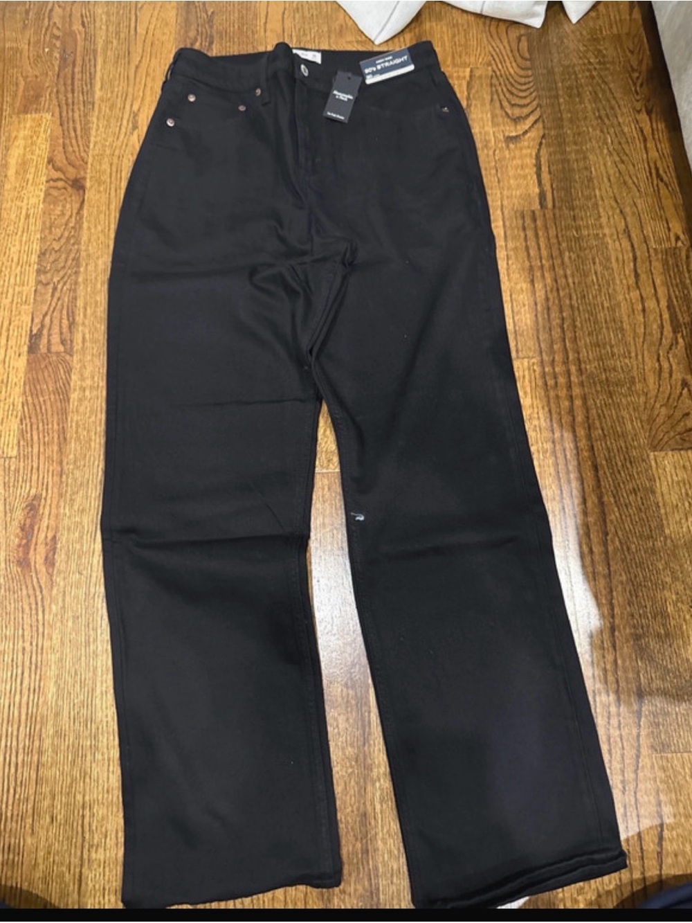 Abercrombie & Fitch Women's Black Straight-Leg Jeans